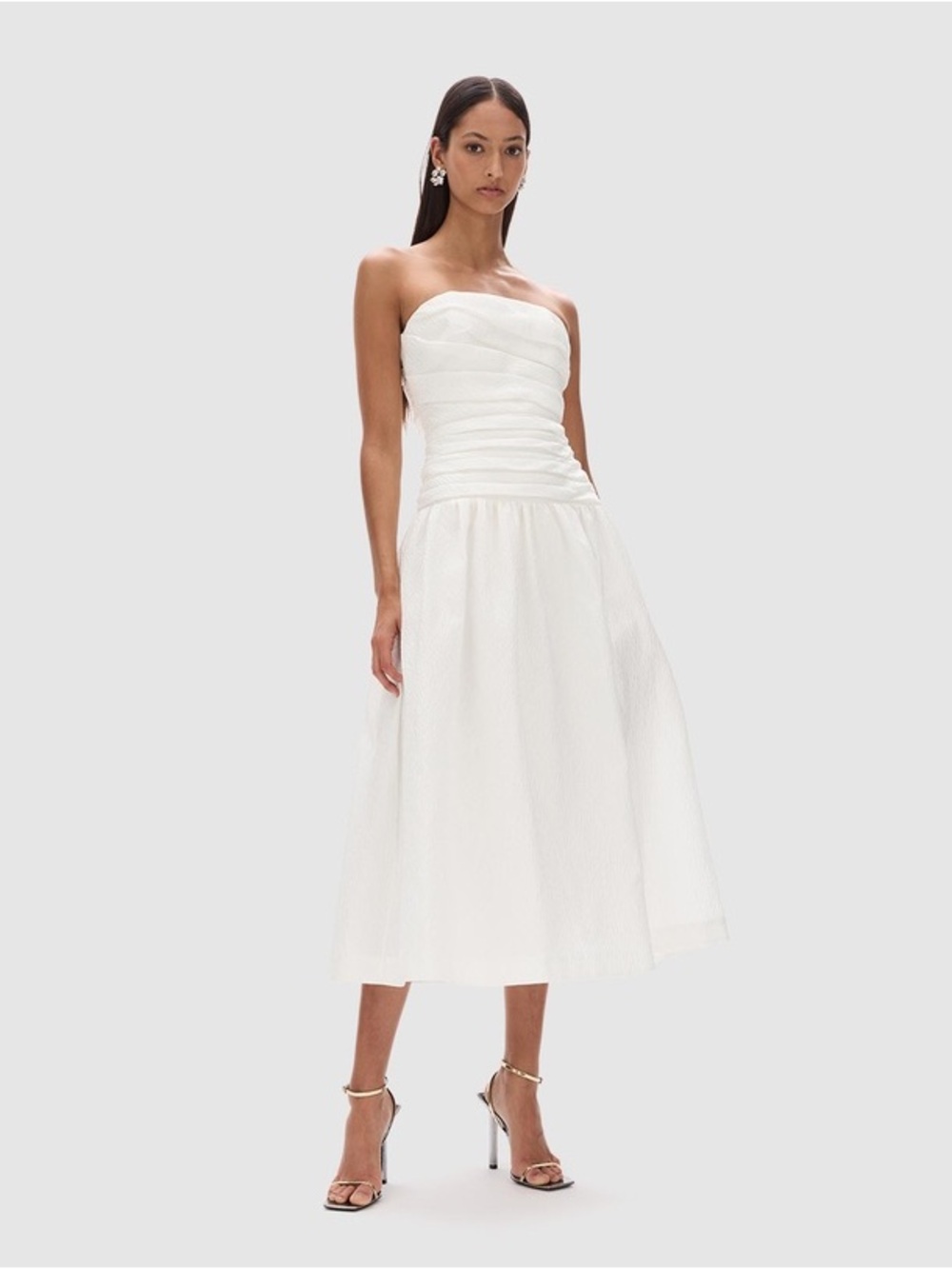 Rachel Gilbert Drop Waist Midi Dress